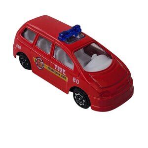 Red Fire Emergency Unit Mini Van Die-Cast Toy Vehicle